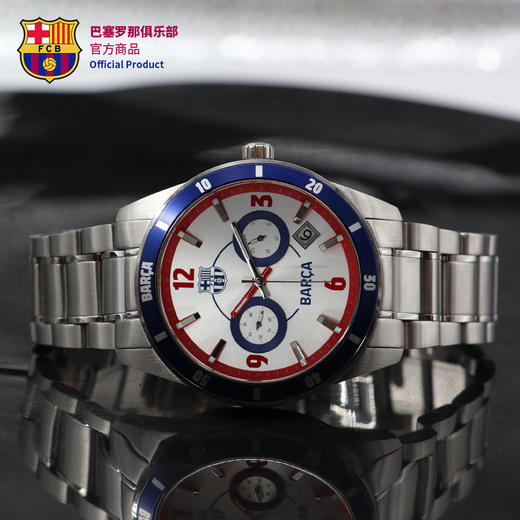 巴塞罗那俱乐部官方球迷商务高端手表精钢表带防水腕表男聚星动力 商品图4