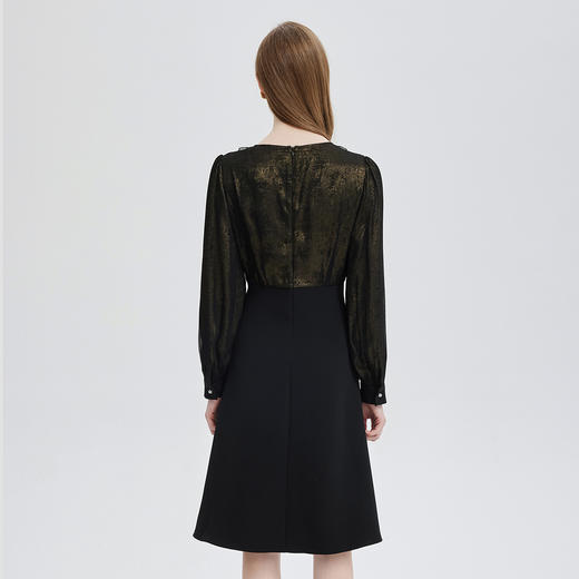 PE835斯尔丽2024春夏新款立体拼接礼服连衣裙 商品图1