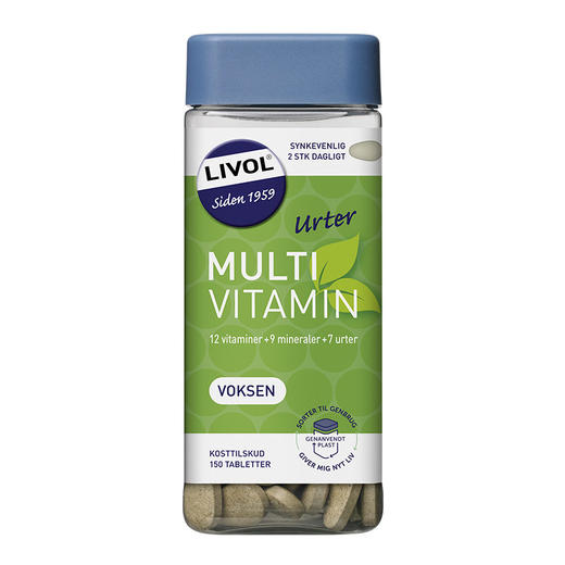 [丹麦]新Livol成人草本综合维他命 150粒. NY!Livol Multi Urter Voksen 150stk. 商品图1