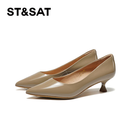 星期六优雅尖头通勤中跟鞋SSC1111085 商品图13