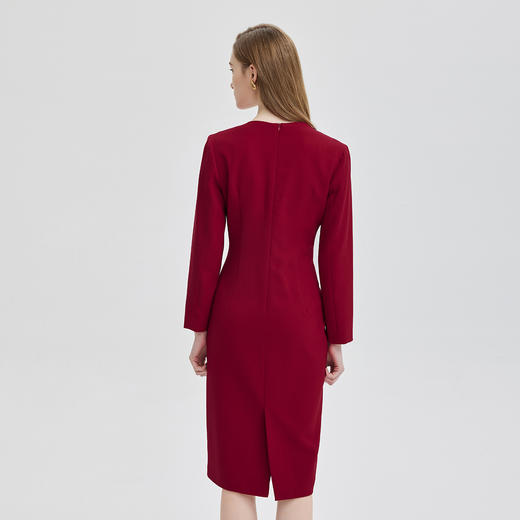 PE843斯尔丽2024新款欧式钉珠钻收腰礼服宴会连衣裙 商品图1