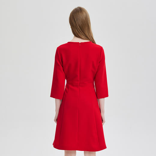 PE852斯尔丽2024春夏时尚减龄收腰手工蝴蝶结显高显瘦小礼服连衣裙 商品图1