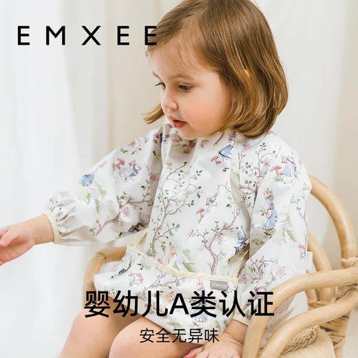 【口水巾】嫚熙宝宝吃饭罩衣饭兜儿童围兜反穿衣辅食防水防脏围裙 商品图4