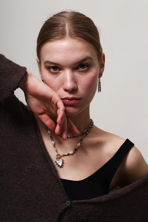 SOL DE VERANO 爱心彩豆珍珠项链 商品图3