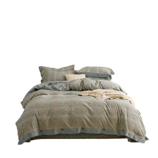 高端加厚磨毛│纽扣款四件套全棉纯棉床单被套复古美式高级感床品 心选到家 商品图4