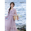 鹿向南《紫色鸢尾》气质淑女连衣裙女春季新款小众温柔风长裙L33305 商品缩略图1