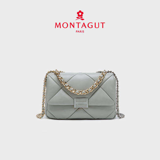 【高级羊皮系列】梦特娇时髦大菱格渐变链条斜挎包小号 商品图3