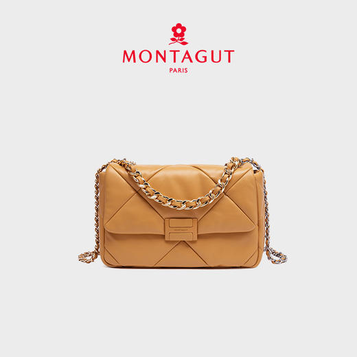 【高级羊皮系列】梦特娇时髦大菱格渐变链条斜挎包小号 商品图4