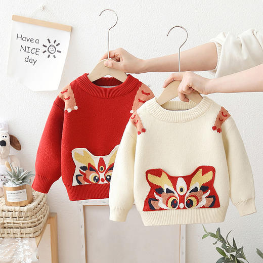 洋气龙年儿童针织衫 商品图0