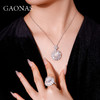 GAONAS 白玉映沙 国风贵气白色项链10255DW 商品缩略图3