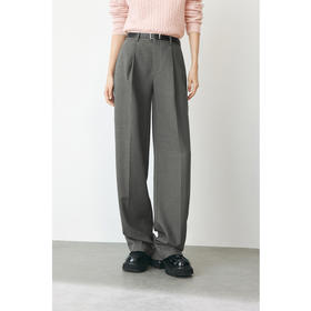 【严选】诗凡黎春经典百搭直筒宽松西装长裤SF2350191