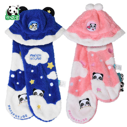 熊猫屋PANDAHOUSE 潘兜毛绒围巾/帽子 心愿/星梦 商品图3