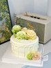 6-10寸  鲜花戚风蛋糕（鲜花颜色白色，浅绿，浅黄随机） 商品缩略图0