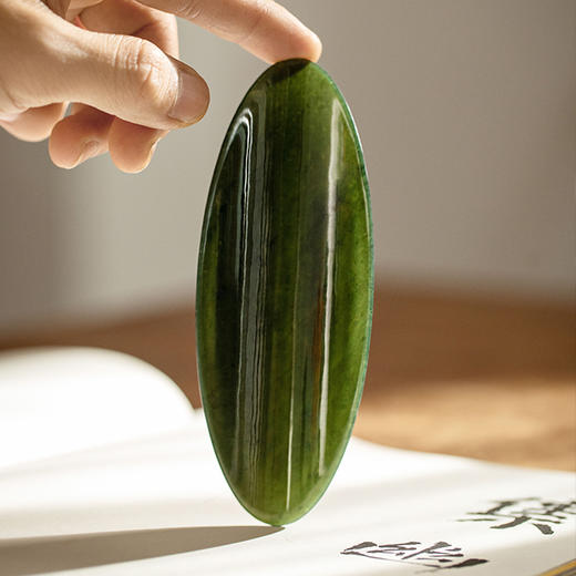 物典大家·茶席雅器三件套 | 珠宝级和田青玉，匠心打造，茶则、盖置、茶宠【G】 商品图1