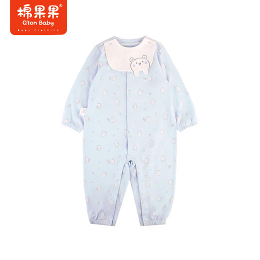 棉果果专柜同款春季新品内衣家居男宝5A抗菌莫代尔对开连体衣M111722424712 商品图3
