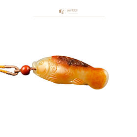 新疆国玉盟世玉和田玉挂件（如鱼得水）【带证书·顺丰物流】