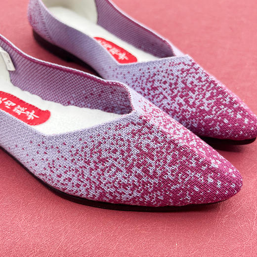 内联升女士皮便鞋坤皮大内联升飞织女鞋DN7249 商品图5