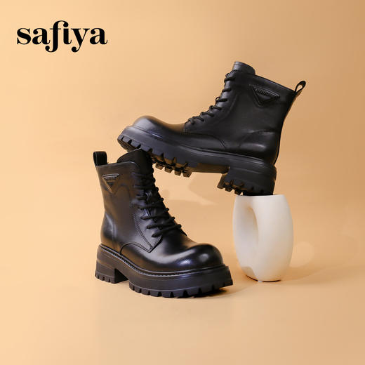 超值精选 | Safiya/索菲娅2023冬季复古英伦风小个子马丁靴 SF33912351 商品图3