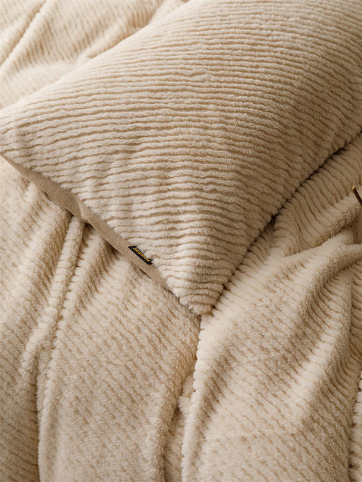 现代风欧貂云绒保暖被套床品抗静电加厚牛奶绒四件套家纺 心选到家 商品图2