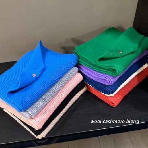 【48小时发货】王炸来袭！自然款&羊绒围巾羊毛混纺针织围脖情侣款配套毛线冷帽 商品图3