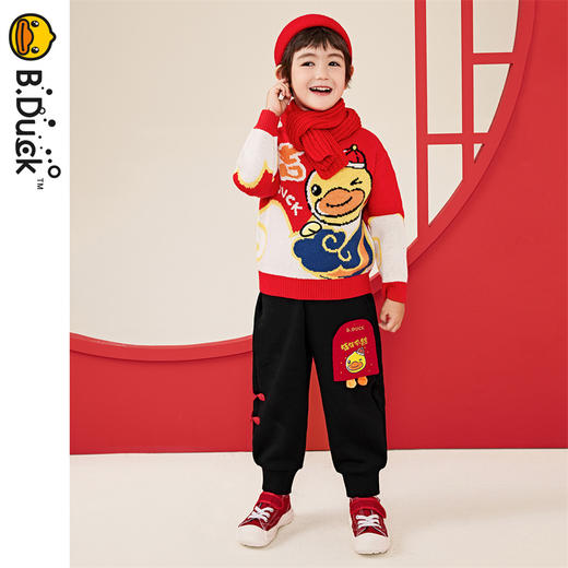 B.DUCK小黄鸭童装冬季针织长裤 BF5463051 商品图3