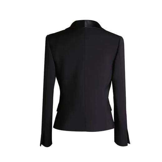 定制—“轻奢风”时尚缎面优雅修身青果领高级百搭西装外套1805020 商品图1