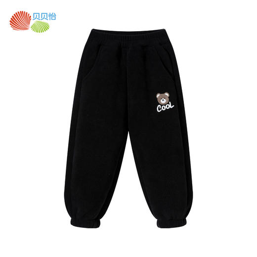 贝贝怡裤子加绒男童加厚保暖儿童休闲运动裤冬季新款束脚裤童装ZB4CK007 商品图8