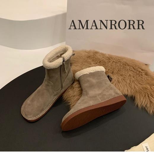 ALBB-2023冬季新款加绒保暖羊羔毛皮雪地靴短靴 商品图1