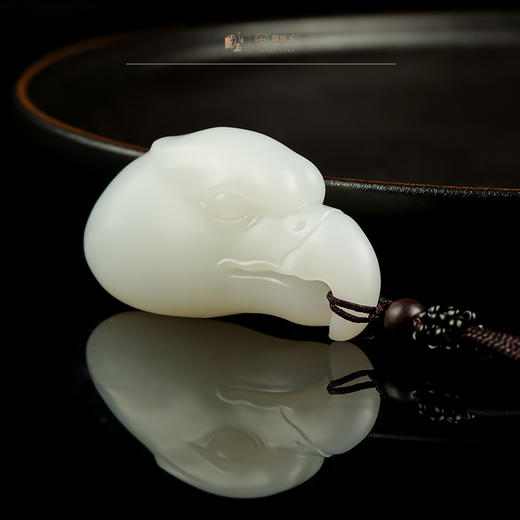 新疆国玉盟世玉和田玉羊脂玉挂件鹰（一世英武）【带证书·顺丰物流】 商品图4