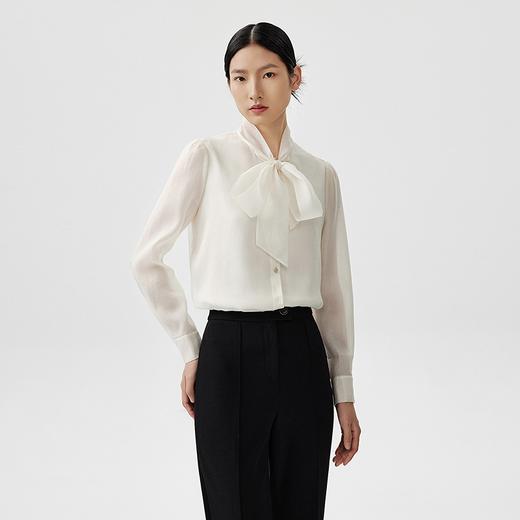 L1XL1朗姿法式飘带白衬衫LSEK01WBL117 商品图2