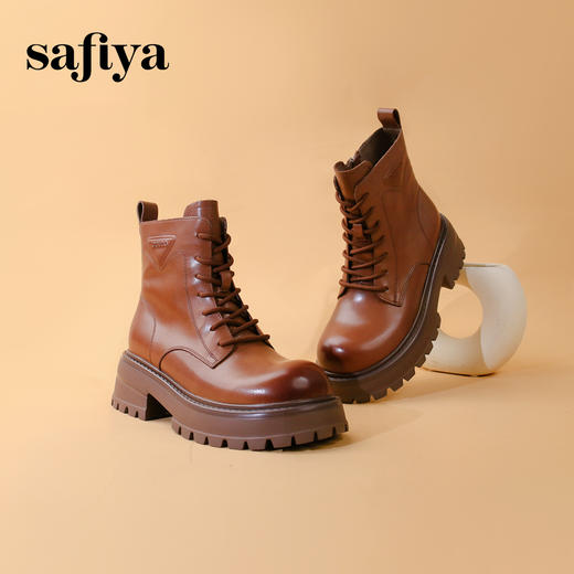 超值精选 | Safiya/索菲娅2023冬季复古英伦风小个子马丁靴 SF33912351 商品图2