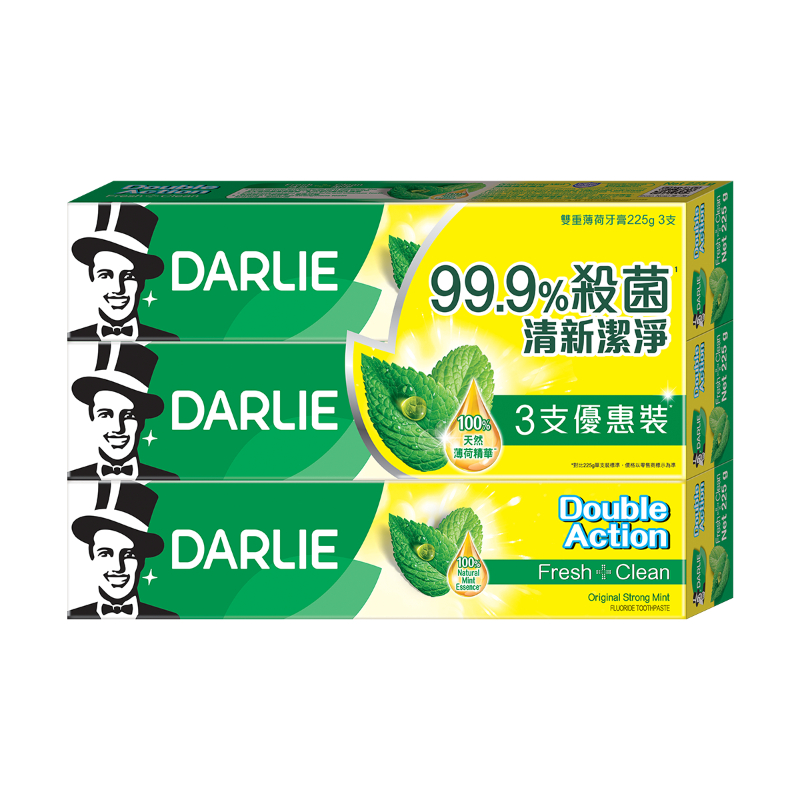 好来DARLIE 双重薄荷牙膏 225g x 3支