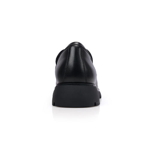 足行健铿锵玫瑰-乐福鞋女春季英伦风小皮鞋女黑色单鞋牛皮粗跟 商品图3