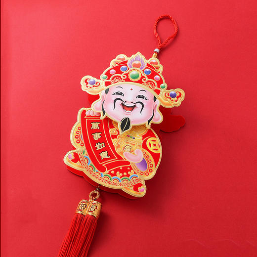 【万事如意！电动摇头财挂件】一挂就是福气满满，财源滚滚！马年春节福字红果亚克力福字 商品图1
