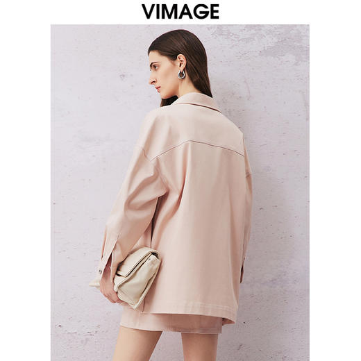 VIMAGE纬漫纪春季新款宽松舒适衬衫外套V2103707 商品图2
