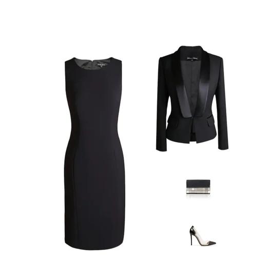 定制—“轻奢风”时尚缎面优雅修身青果领高级百搭西装外套1805020 商品图2