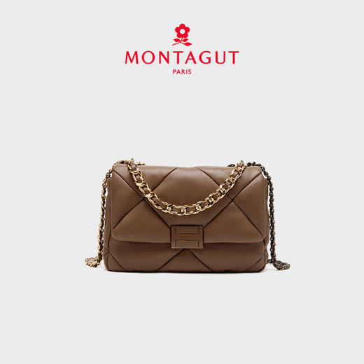 【高级羊皮系列】梦特娇时髦大菱格渐变链条斜挎包小号 商品图6