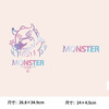 怪兽新款图案A级过粉耐水印花贴T恤卫衣数码白墨热转印烫画贴 商品缩略图0