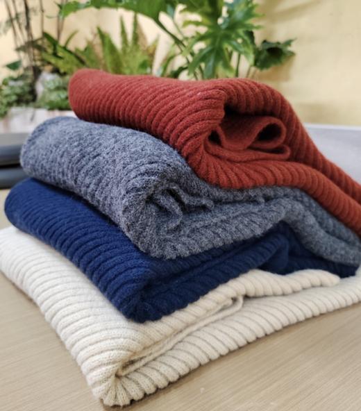 Be of ①heart｜羊毛素色围脖大披肩 羊毛混纺肤感细腻 不扎肉舒适软糯 商品图0