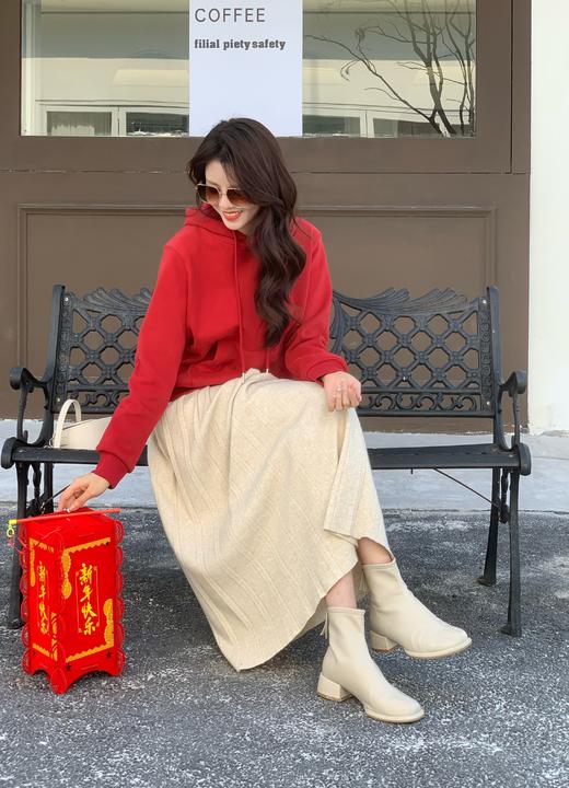 【假期卫衣】休闲连帽  加婴儿绒  套头 长袖卫衣 商品图5