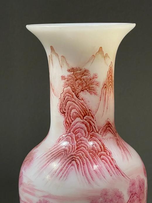 胭脂红珐琅彩绘高仕春游图赏瓶，顺丰包邮 商品图5