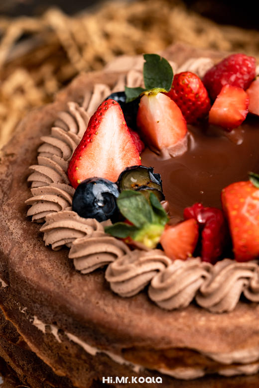 低糖-草莓覆盆子巧克力千层（同城配送） | 烤爱 商品图1
