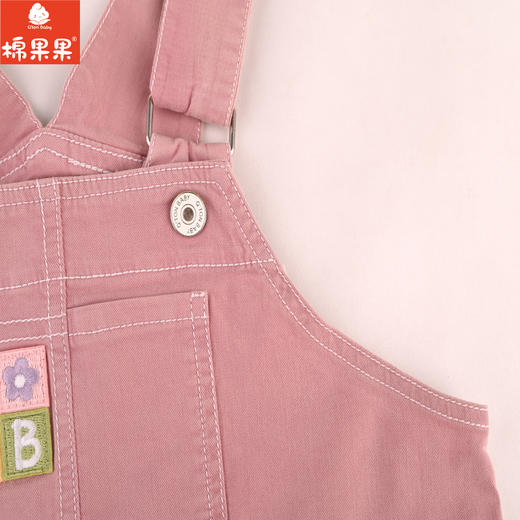 棉果果专柜同款春季新品女童斜纹水洗棉背带裙M122703224017 商品图6
