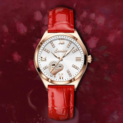 SUNKTA 桑达  爱心浪漫镂空韵味时尚腕表ST6699  经典女士手表 百搭风格 商品图1