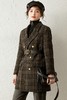 LOUIS YAO/白鹿语 宽松翻领格纹中长款加棉毛呢西装外套 14740 商品缩略图3