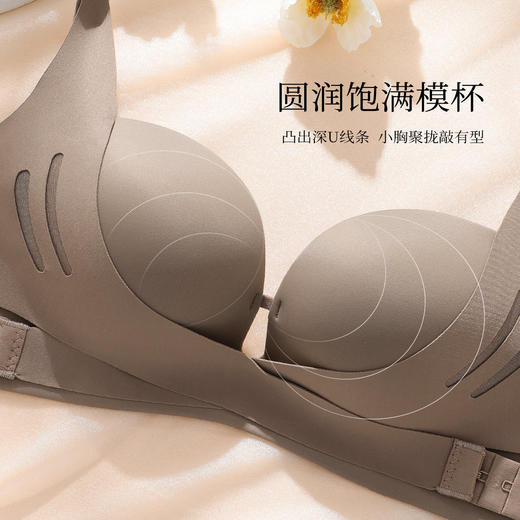 聚拢提拉反重力上托小胸显大内衣收副乳调整型无钢圈文胸罩微颜如梦 商品图2