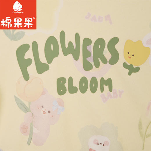 棉果果专柜同款春季新品女童纯棉圆领套头卫衣M122180224025 商品图3