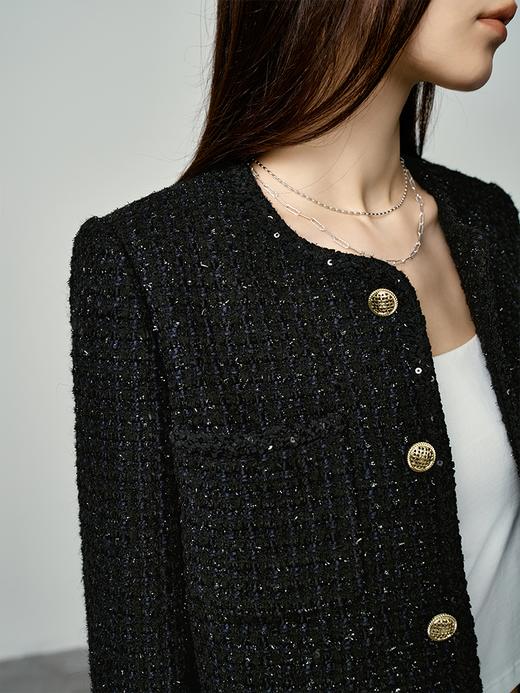 高级感小香风 保暖羊毛 显瘦短款外套FO4504239 商品图6