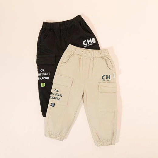 【商城同款】迪士尼童装男童大口袋工装裤休闲长裤2024春秋新款中大童帅气裤子223DK0361 商品图5