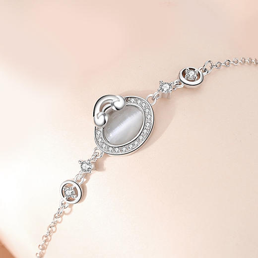 原创如意锁【福袋项链女 纯银复古中国风 】福字吊坠 玫瑰金 红玛瑙 锁骨链 商品图7